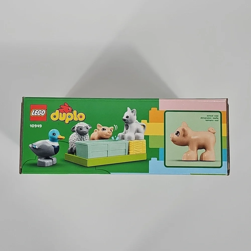 NIB LEGO Duplo Town Farm Animal Care Building Set 10949 Lamb Pig Duck Cat Flower